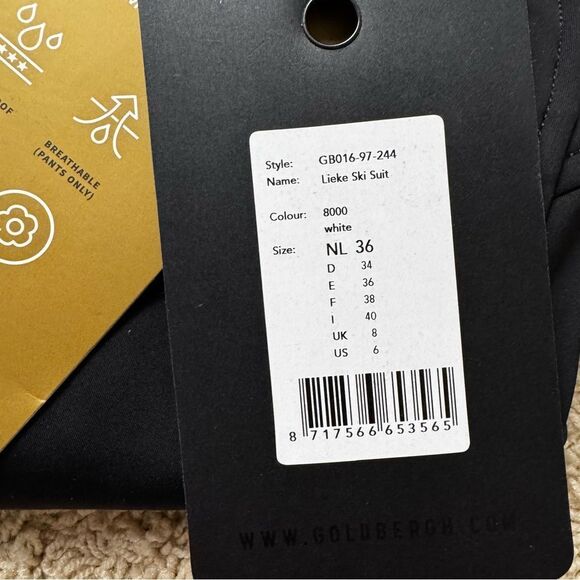 Goldbergh Lieke Ski Suit NWT US 6 Women’s Jumpsuit Faux Fur White Black - Picture 7 of 14